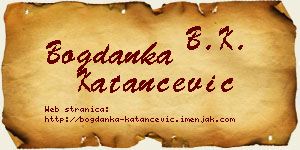 Bogdanka Katančević vizit kartica